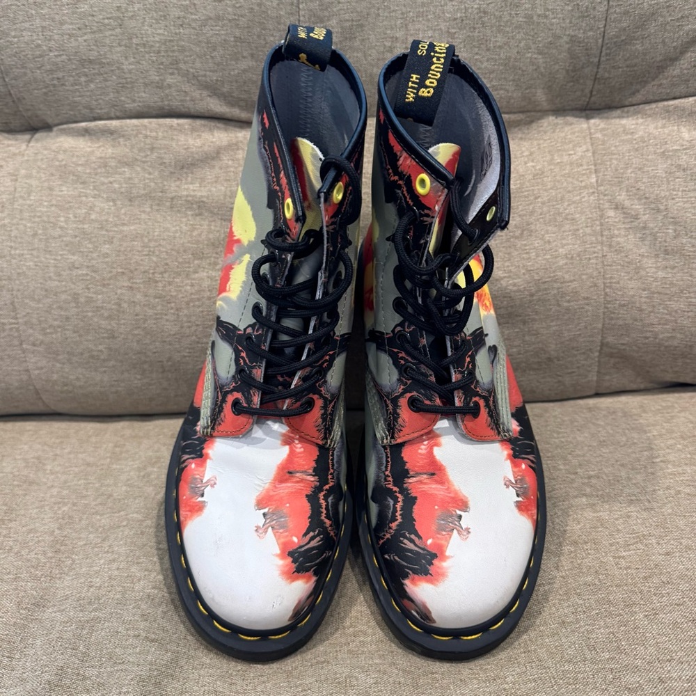 Dr Martens 1460 Tate ‘Volcanic Flare’ Leather Lace Up Boots Size 10 - Picture 2 of 13